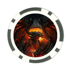 Dragon Fire Fantasy Art Poker Chip Card Guard