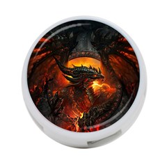 Dragon Fire Fantasy Art 4-port Usb Hub (two Sides)