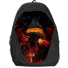 Dragon Fire Fantasy Art Backpack Bag by Maspions