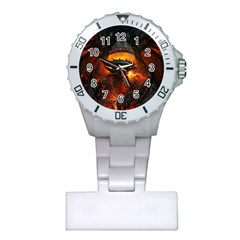 Dragon Fire Fantasy Art Plastic Nurses Watch