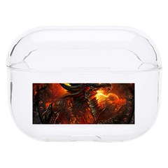 Dragon Fire Fantasy Art Hard Pc Airpods Pro Case by Maspions