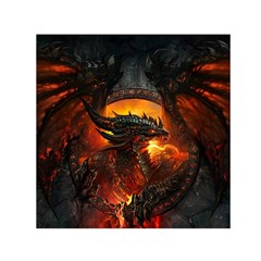 Dragon Fire Fantasy Art Square Satin Scarf (30  X 30 )