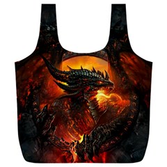 Dragon Fire Fantasy Art Full Print Recycle Bag (xxl)