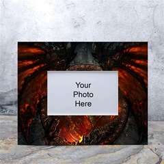 Dragon Fire Fantasy Art White Tabletop Photo Frame 4 x6 