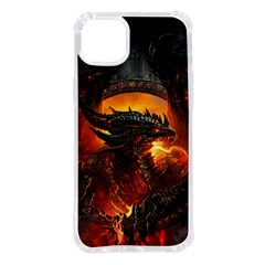 Dragon Fire Fantasy Art Iphone 14 Plus Tpu Uv Print Case by Maspions