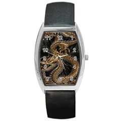 Fantasy Dragon Pentagram Barrel Style Metal Watch by Maspions