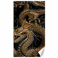 Fantasy Dragon Pentagram Canvas 40  X 72  by Maspions