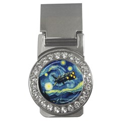 Spaceship Starry Night Van Gogh Painting Money Clips (cz) 