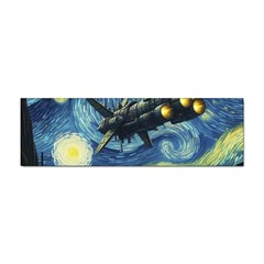 Spaceship Starry Night Van Gogh Painting Sticker (bumper) by Maspions