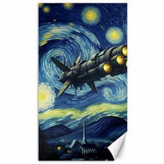 Spaceship Starry Night Van Gogh Painting Canvas 40  X 72  by Maspions