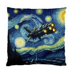 Spaceship Starry Night Van Gogh Painting Standard Cushion Case (two Sides)