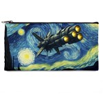 Spaceship Starry Night Van Gogh Painting Pencil Case Front