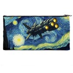 Spaceship Starry Night Van Gogh Painting Pencil Case Back