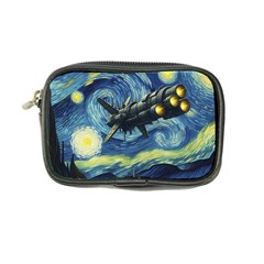 Spaceship Starry Night Van Gogh Painting Coin Purse