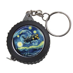 Spaceship Starry Night Van Gogh Painting Measuring Tape by Maspions