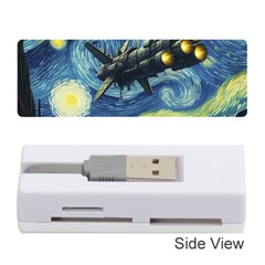 Spaceship Starry Night Van Gogh Painting Memory Card Reader (stick)