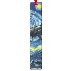 Spaceship Starry Night Van Gogh Painting Large Book Marks by Maspions