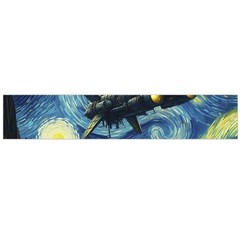 Spaceship Starry Night Van Gogh Painting Large Premium Plush Fleece Scarf 