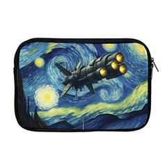 Spaceship Starry Night Van Gogh Painting Apple Macbook Pro 17  Zipper Case by Maspions