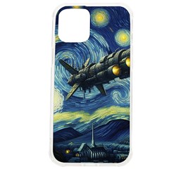 Spaceship Starry Night Van Gogh Painting Iphone 12 Pro Max Tpu Uv Print Case by Maspions