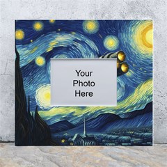 Spaceship Starry Night Van Gogh Painting White Wall Photo Frame 5  X 7  by Maspions