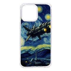 Spaceship Starry Night Van Gogh Painting Iphone 14 Pro Max Tpu Uv Print Case by Maspions