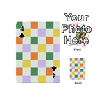 Board Pictures Chess Background Playing Cards 54 Designs (Mini) Front - Spade4