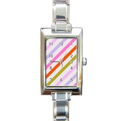 Lines Geometric Background Rectangle Italian Charm Watch