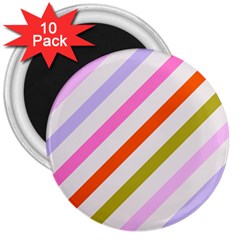 Lines Geometric Background 3  Magnets (10 Pack) 