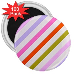 Lines Geometric Background 3  Magnets (100 Pack)