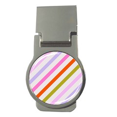 Lines Geometric Background Money Clips (round) 