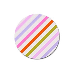 Lines Geometric Background Magnet 3  (round) by Maspions