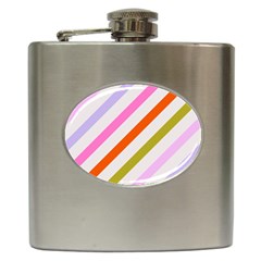 Lines Geometric Background Hip Flask (6 Oz)