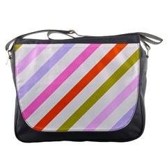 Lines Geometric Background Messenger Bag