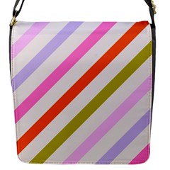 Lines Geometric Background Flap Closure Messenger Bag (s) by Maspions