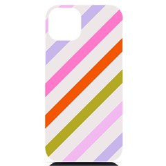 Lines Geometric Background Iphone 14 Plus Black Uv Print Case by Maspions