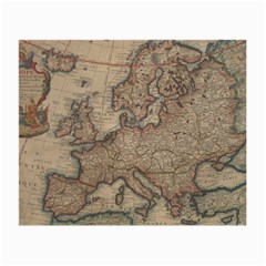 Old Vintage Classic Map Of Europe Small Glasses Cloth (2 Sides) by Paksenen