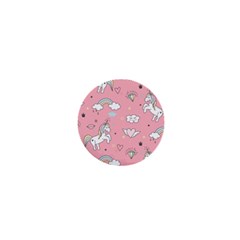 Cute Unicorn Seamless Pattern 1  Mini Buttons by Apen