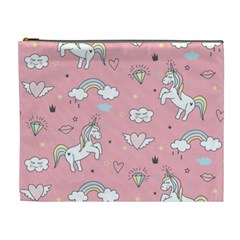 Cute Unicorn Seamless Pattern Cosmetic Bag (xl) by Apen