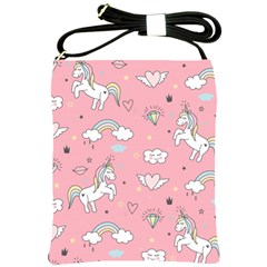 Cute Unicorn Seamless Pattern Shoulder Sling Bag by Apen