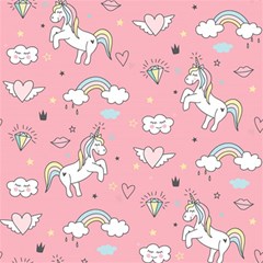 Cute Unicorn Seamless Pattern Play Mat (rectangle) by Apen