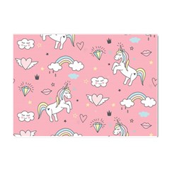 Cute Unicorn Seamless Pattern Crystal Sticker (a4) by Apen