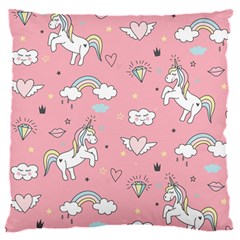 Cute Unicorn Seamless Pattern 16  Baby Flannel Cushion Case (two Sides)