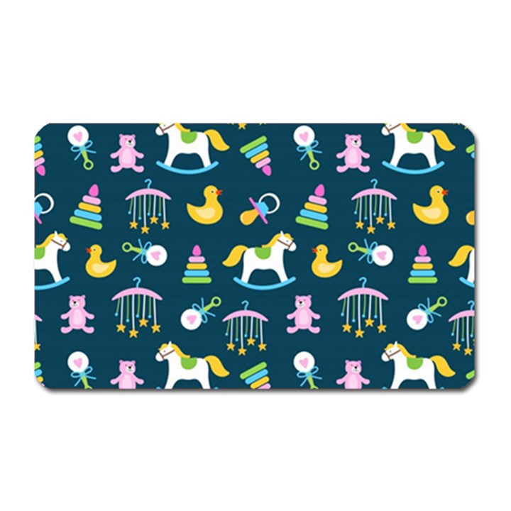 Cute Babies Toys Seamless Pattern Magnet (Rectangular)