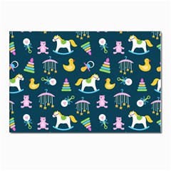 Cute Babies Toys Seamless Pattern Postcard 4 x 6  (pkg Of 10) by Apen