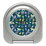 Cute Babies Toys Seamless Pattern Travel Alarm Clock Front