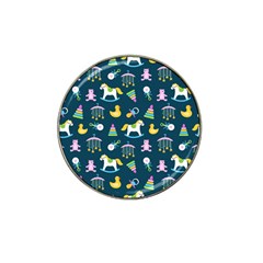 Cute Babies Toys Seamless Pattern Hat Clip Ball Marker by Apen