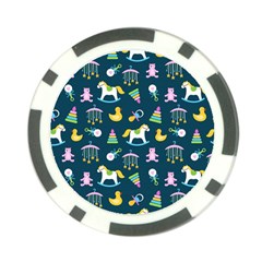 Cute Babies Toys Seamless Pattern Poker Chip Card Guard by Apen