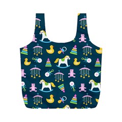 Cute Babies Toys Seamless Pattern Full Print Recycle Bag (m) by Apen