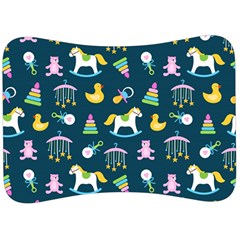 Cute Babies Toys Seamless Pattern Velour Seat Head Rest Cushion by Apen